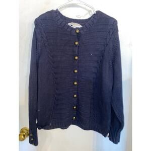 Tommy Hilfiger Navy Blue Women's 2X Cardigan